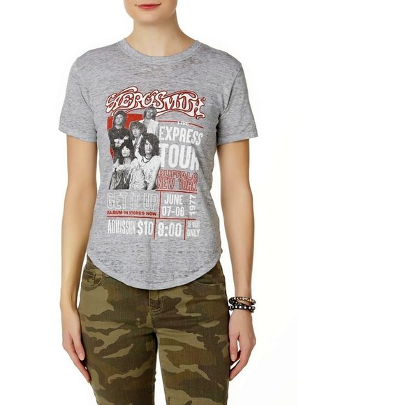 Aerosmith Express Tour 1977 Logo metal rock Official T-Shirt L NWT - Picture 1 of 2
